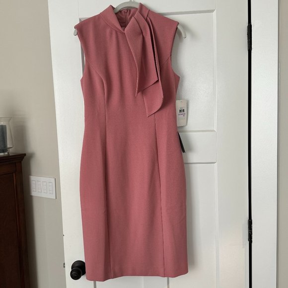 NWT Harper Rose Tie Neck Sheath Dress (Sz M) - Picture 7 of 8